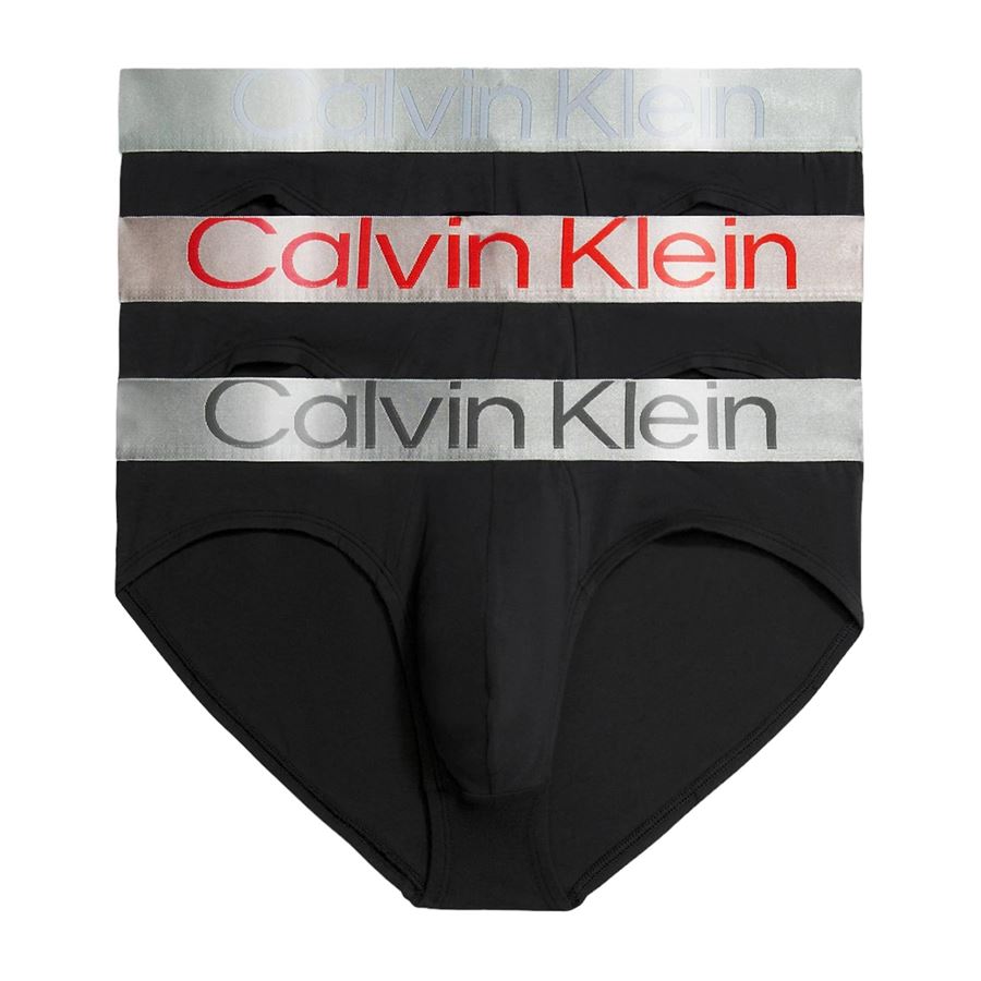 Slip da uomo in confezione da 3 - Steel cotton Calvin Klein | NB3129AGTB